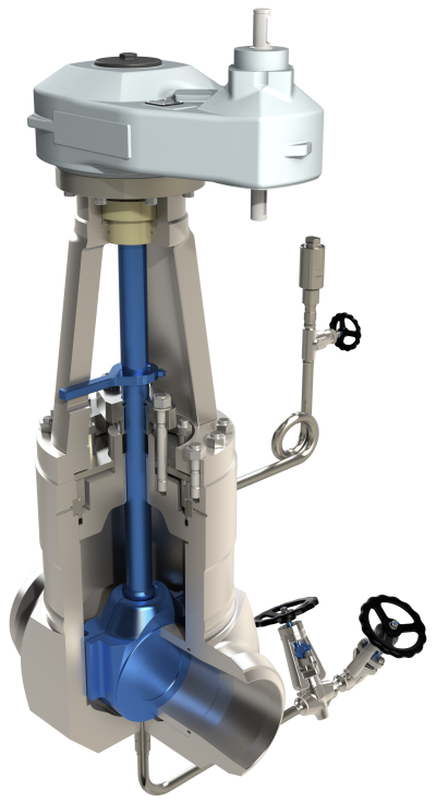 Hochdruckschieber mit selbstdichtendem Deckelverschlu&szlig; - CAD-Zeichnung 2.1 | Copyright: PROVALVE Armaturen GmbH & Co. KG