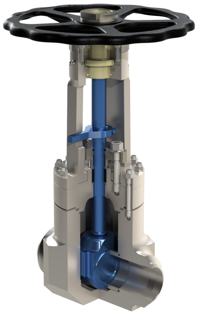 Schieber mit verbolztem Deckel - CAD-Zeichnung 1 | Copyright: PROVALVE Armaturen GmbH & Co. KG